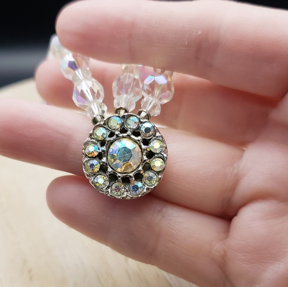 Aurora Borealis 3 Strand Crystal Beaded Bracelet - Picture 4 of 8